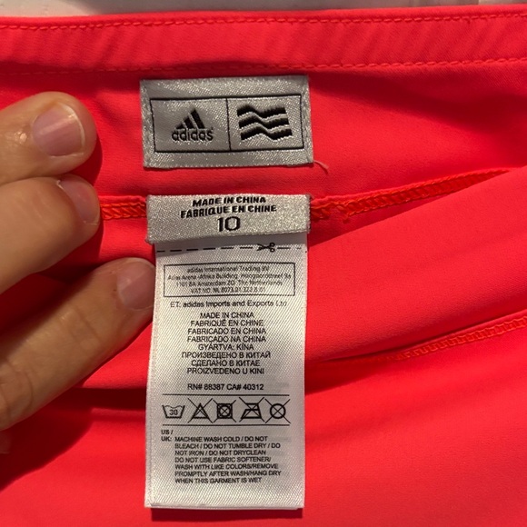 Adidas Fiery Red Sports Skirt - Picture 6 of 7